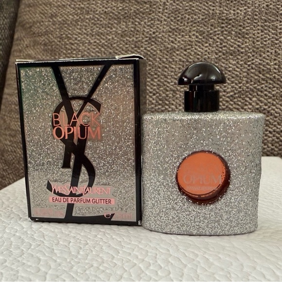 Yves Saint Laurent Black Opium Eau de Parfum Glitter Miniature Travel Size 7.5ml - Picture 2 of 12